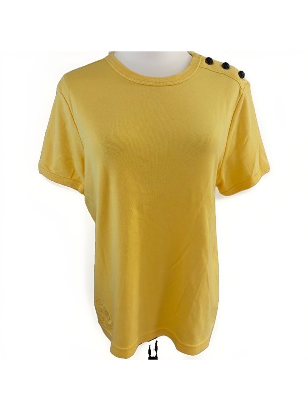 Lauren Jeans Co Ralph Lauren Yellow T Shirt Size L Short Sleeve Preppy Old Money